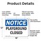 Signmission Playground Closed, 18 in W x Rectangle, Aluminum OS-2PACK-NS-A-1218-L-17319 - alternate 5